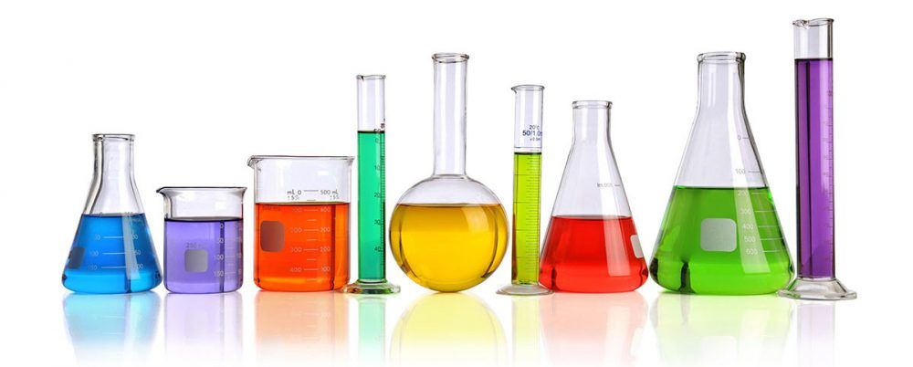 science chemistry beakers
